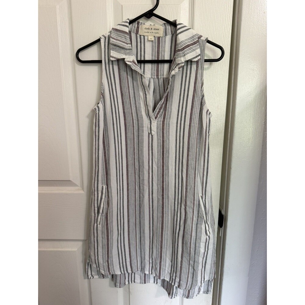 ANTHROPOLOGIE CLOTH & STONE Women's Dress Knee Length XS Linen Blend